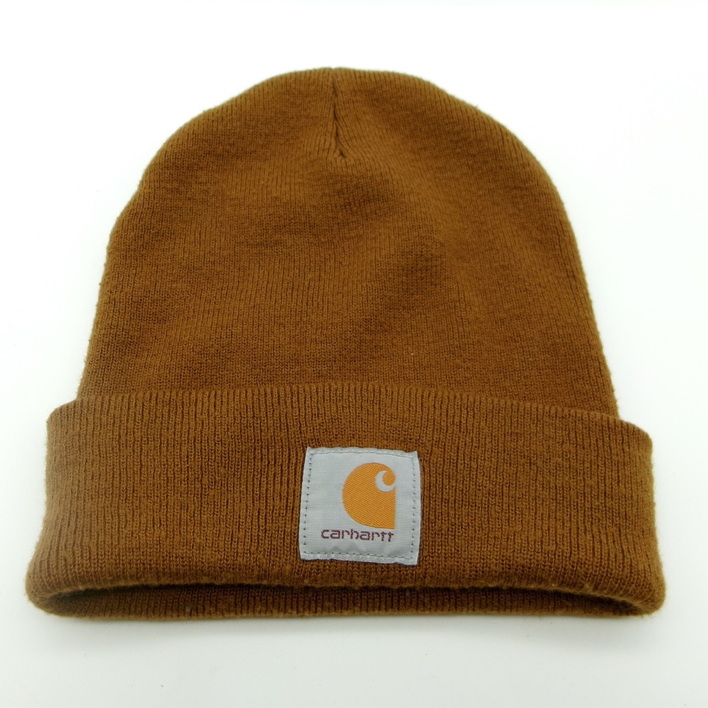 Carhartt A18 Acrylic Watch Hat Beanie Brown Rib Knit OSFA